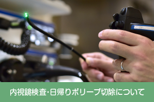 内視鏡検査・日帰りポリープ切除について